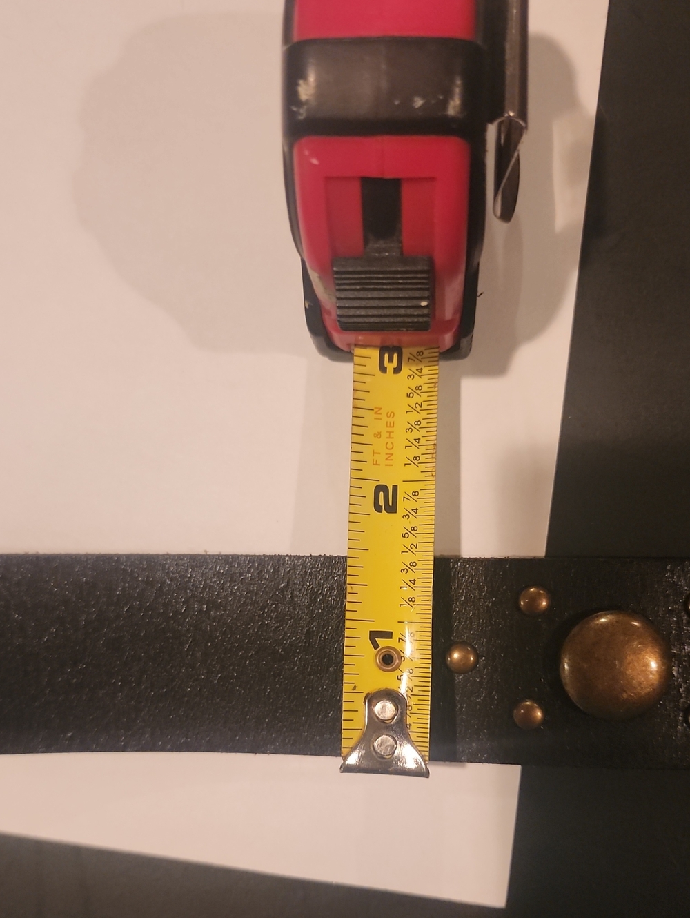 Ralph Lauren Black Leather Belt with Brass Buckle and Studs- vintage - Picture 11 of 11